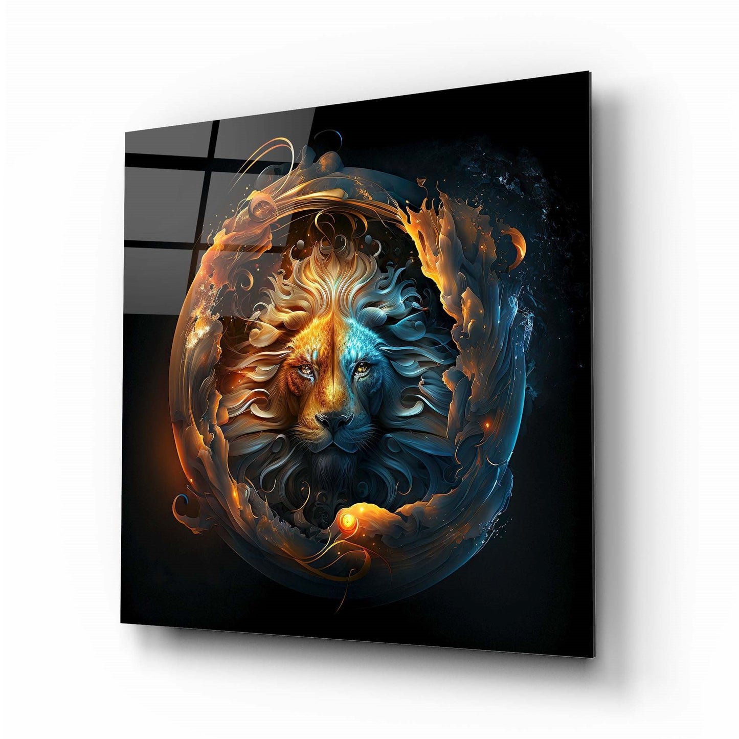 Lion Glass Wall Art 2