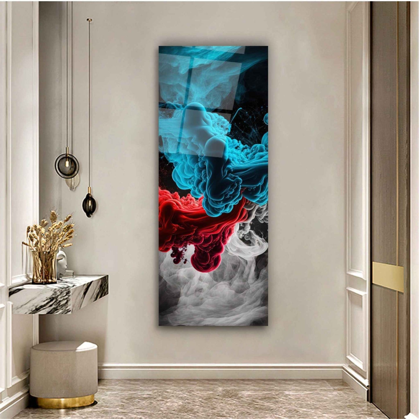 Colourful Clouds Glass Wall Art