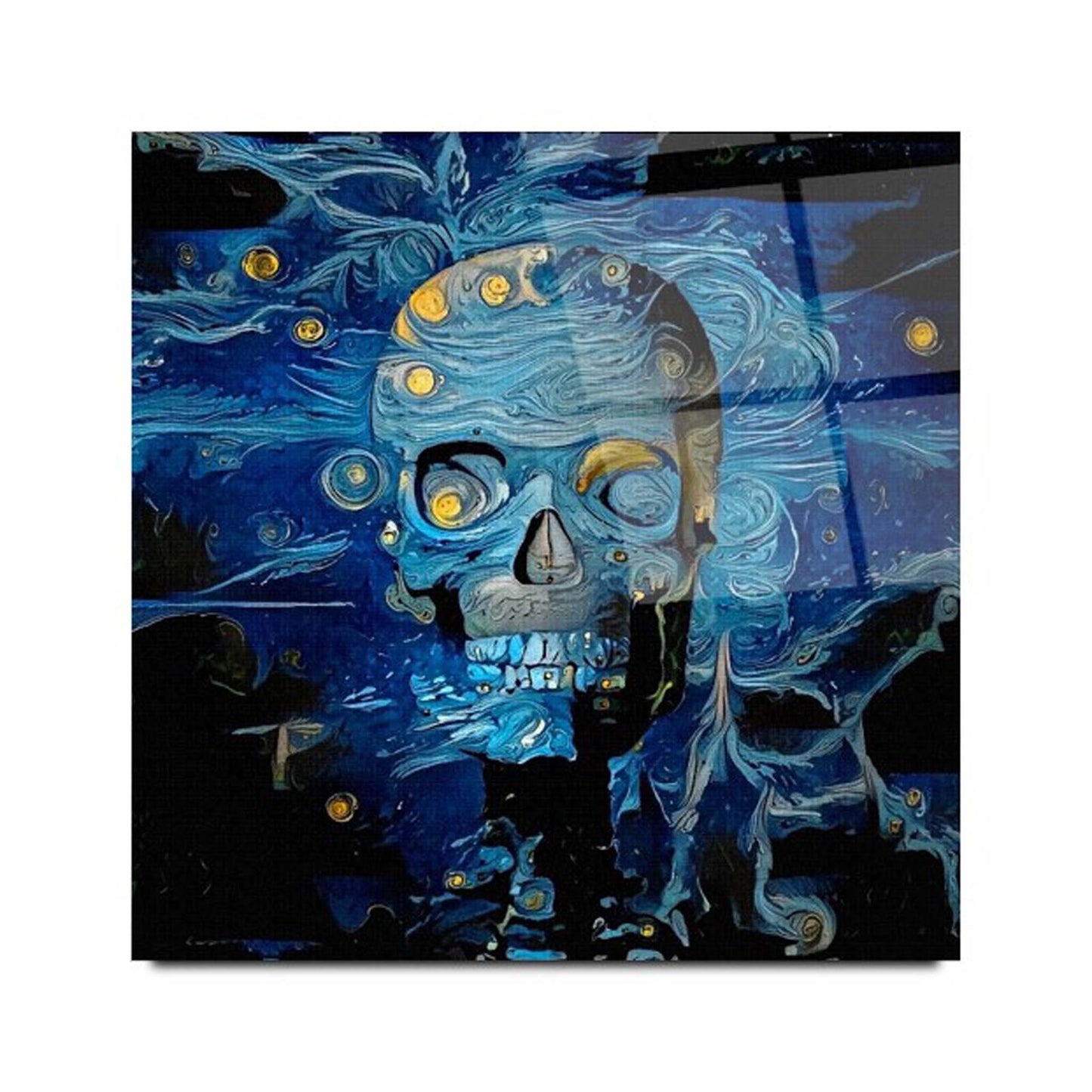 Skull Glass Wall Art 2