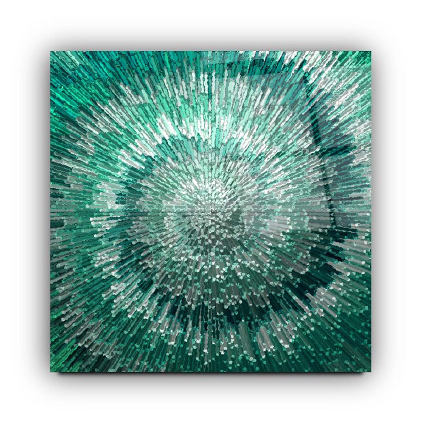 Abstract Green Glass Wall Art