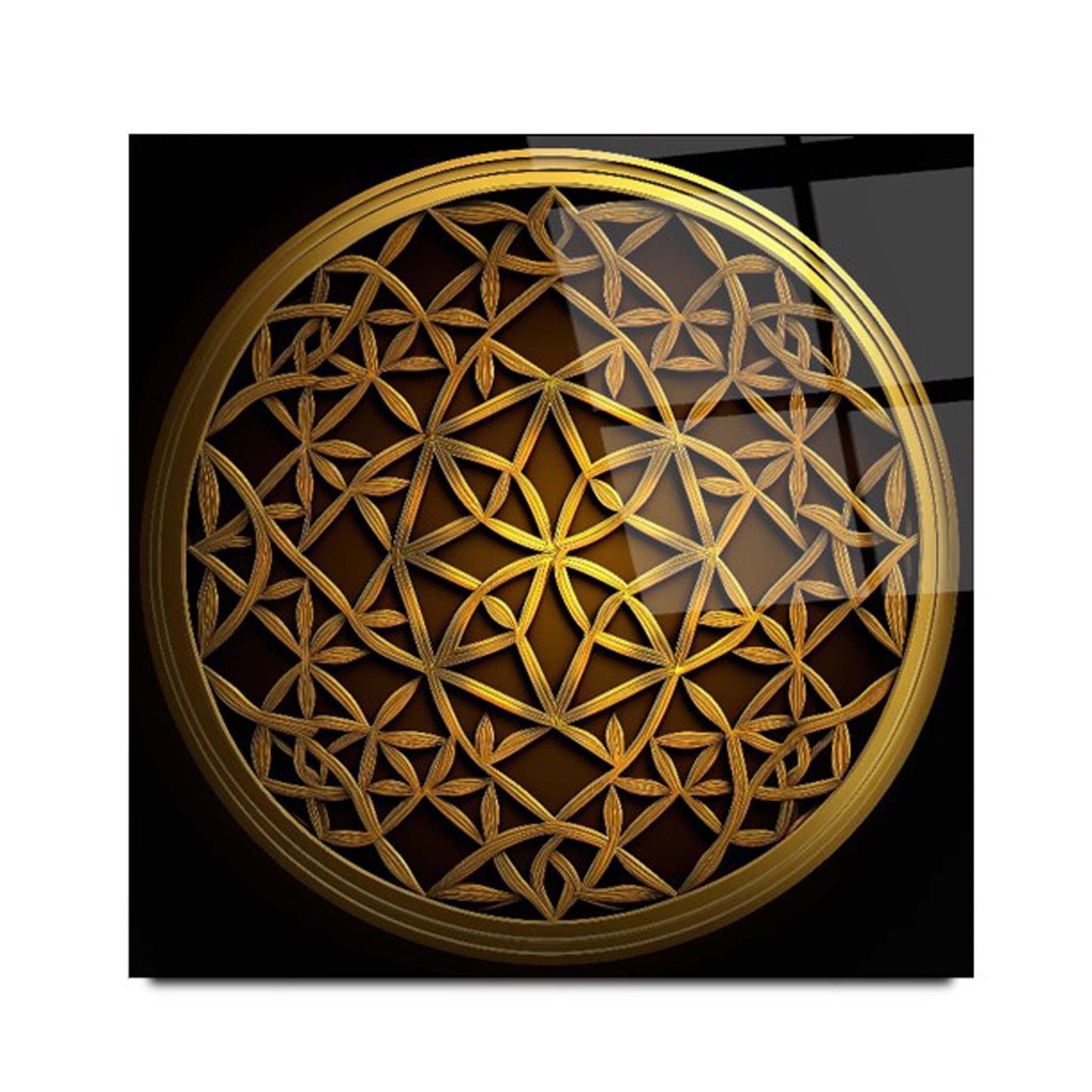 Flower of Life Glass Wall Art