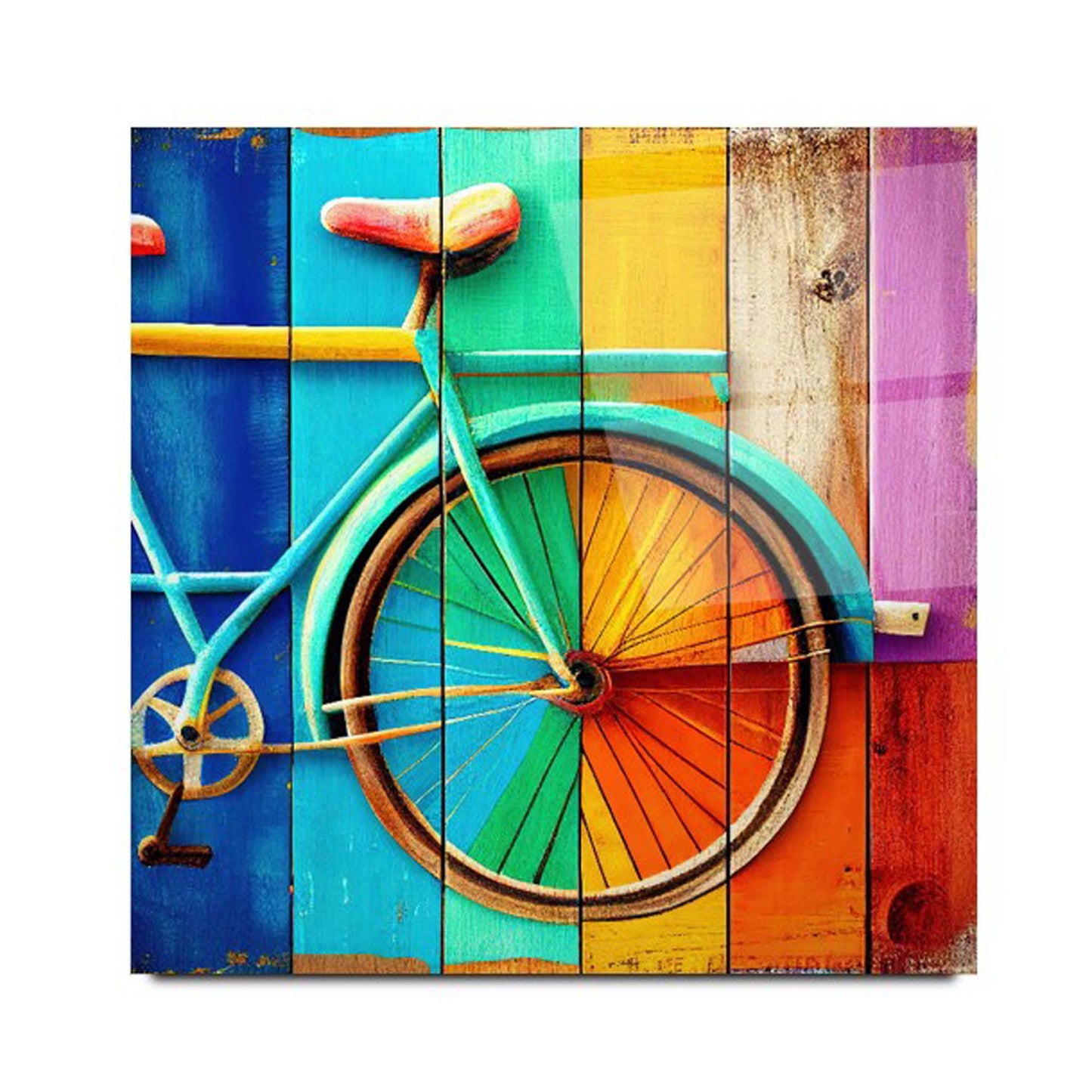 Bicycle Glass Table Wall Art