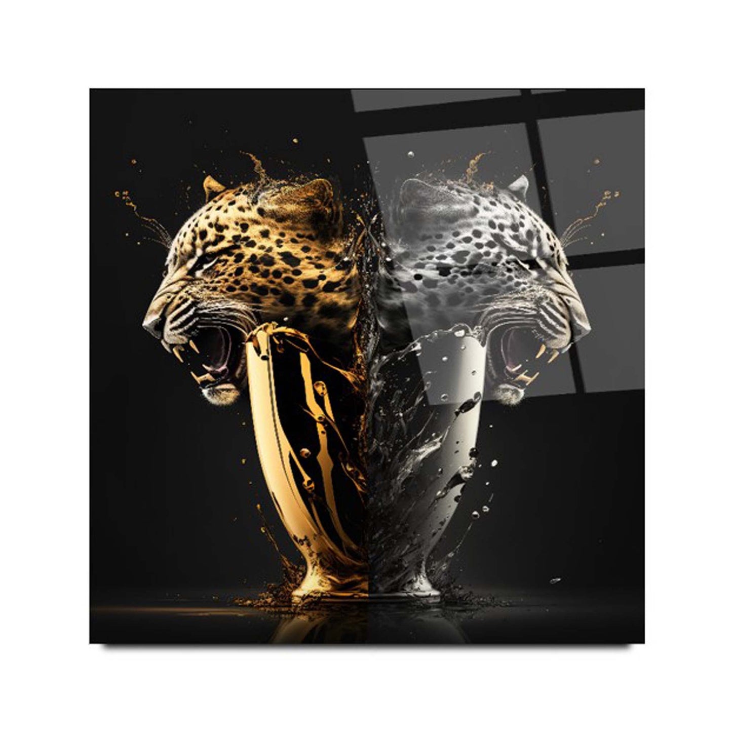 Leopard Glass Wall Art