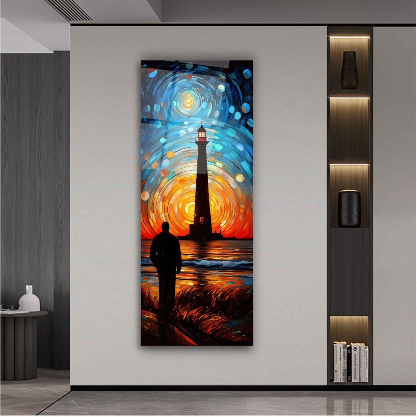 Light House Glass Wall Art