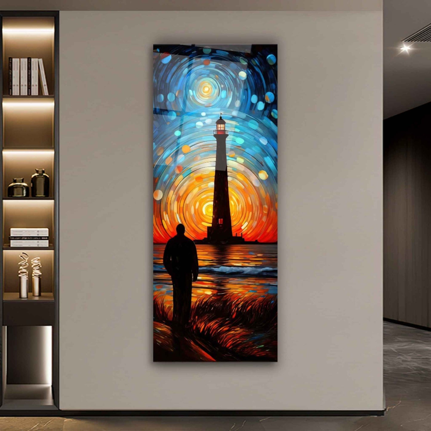 Light House Glass Wall Art