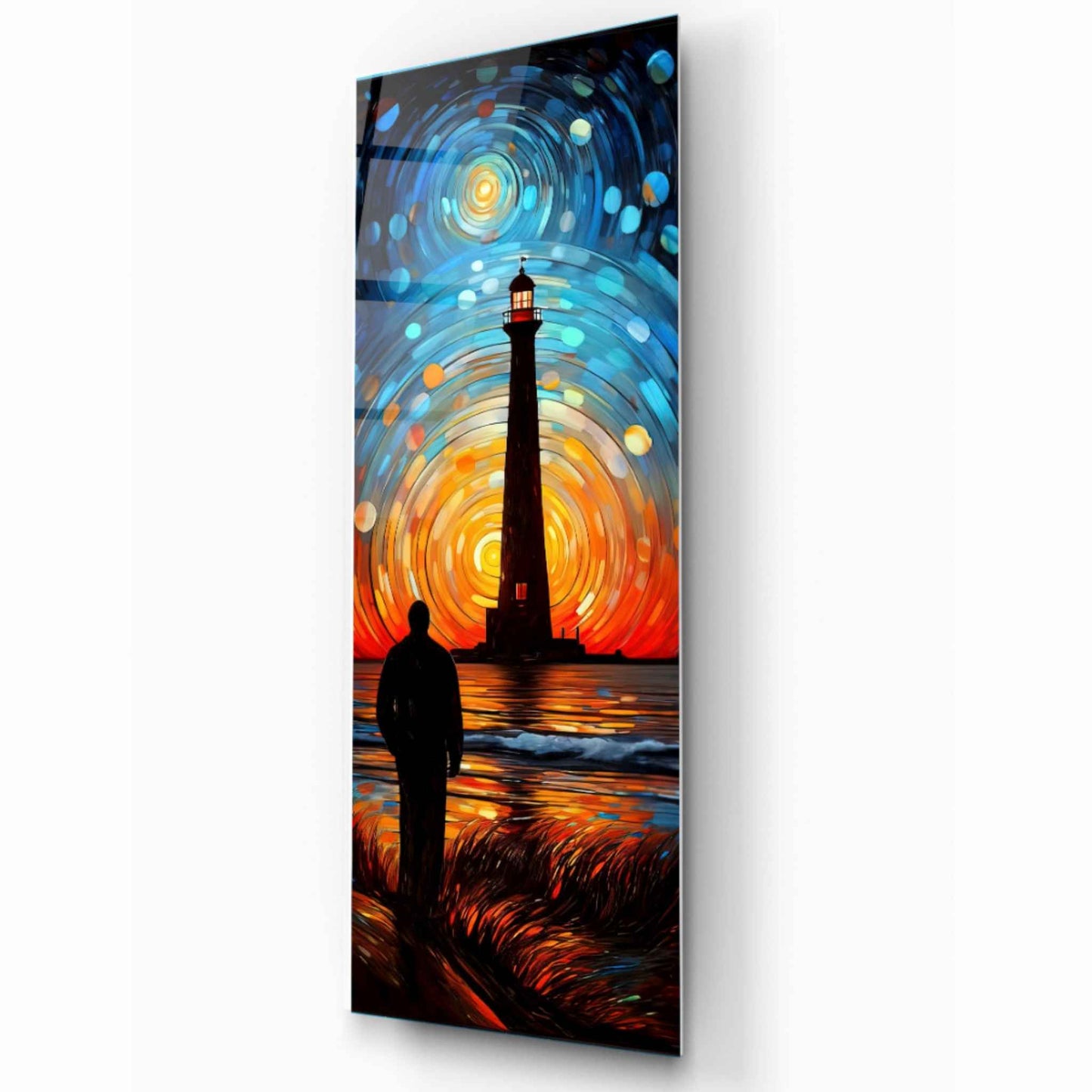 Light House Glass Wall Art