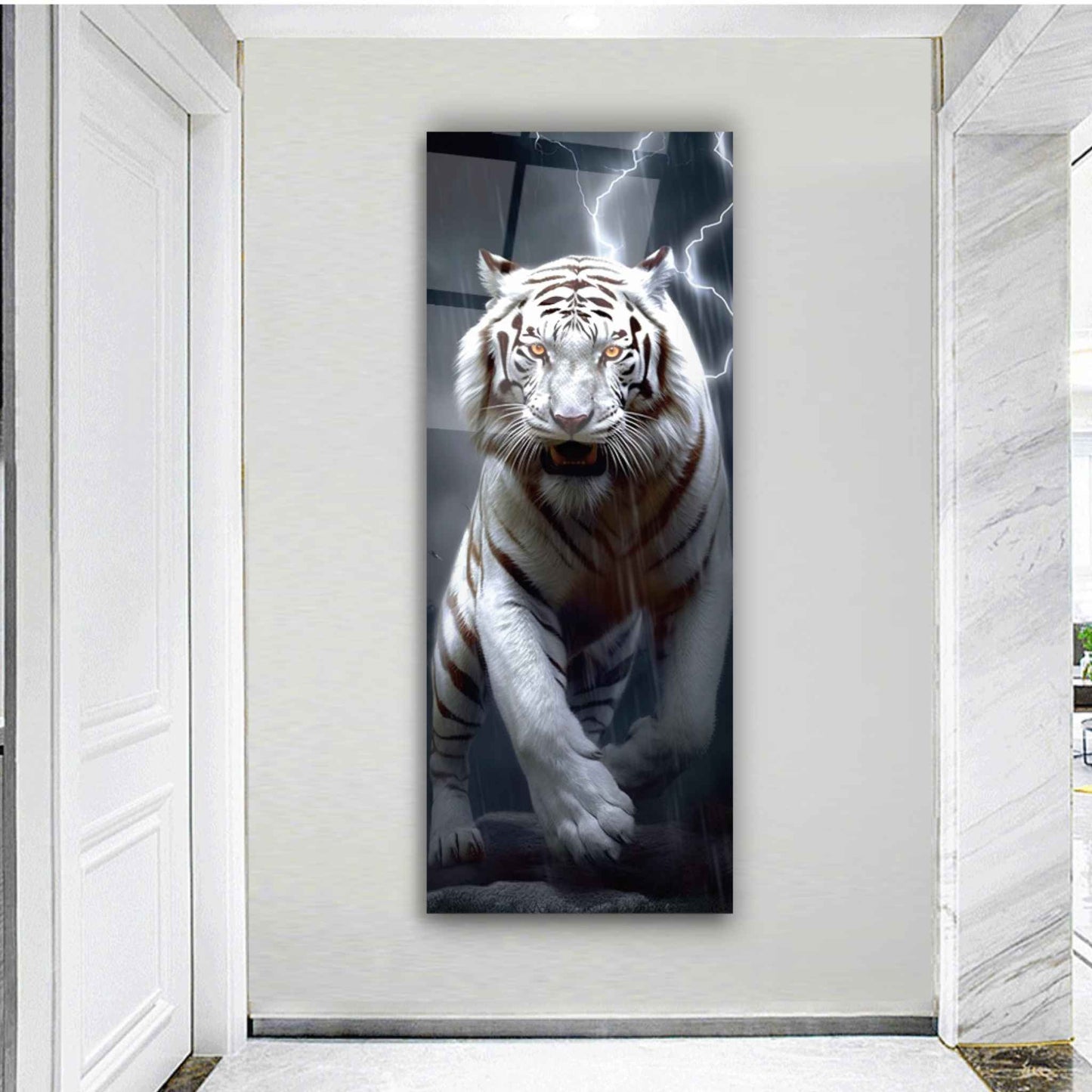 White Tiger Glass Wall Art