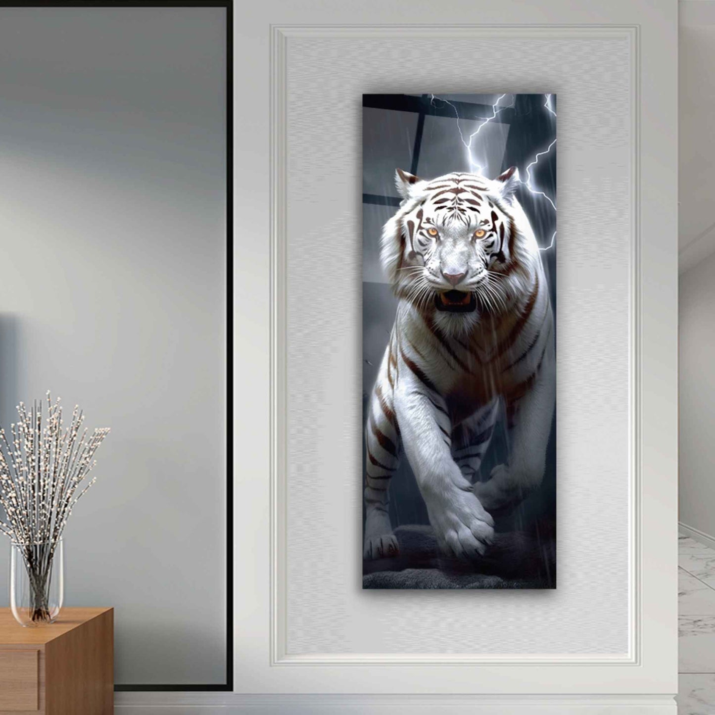 White Tiger Glass Wall Art