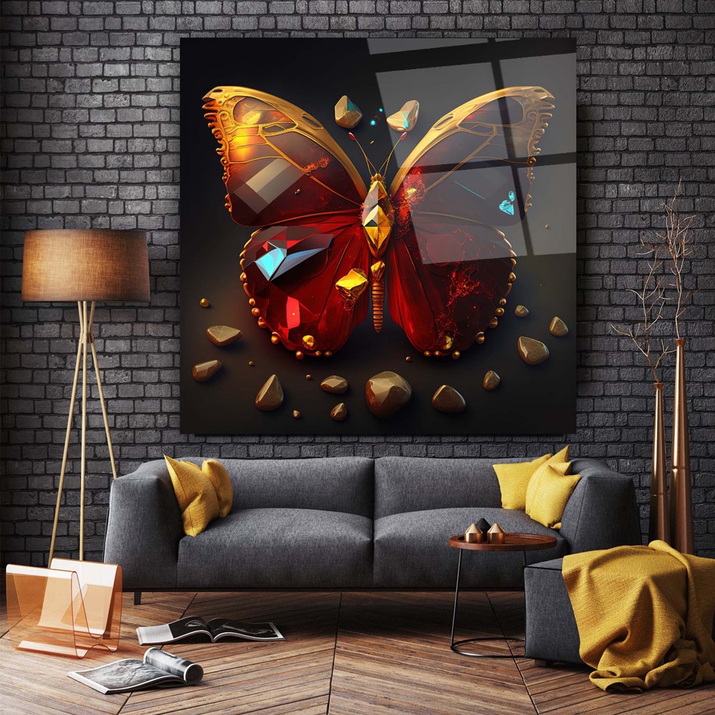 Butterfly Glass Wall Art Table 3