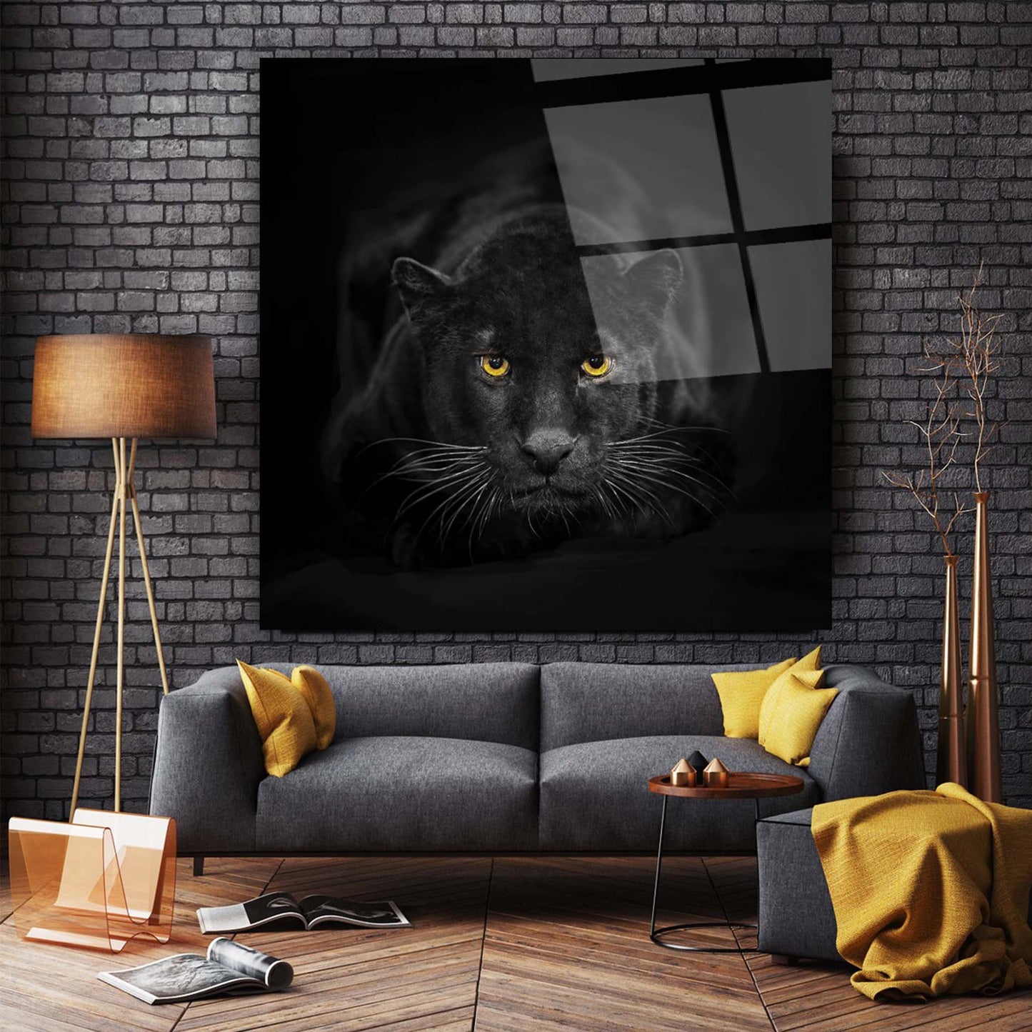 Panther Glass Wall Art