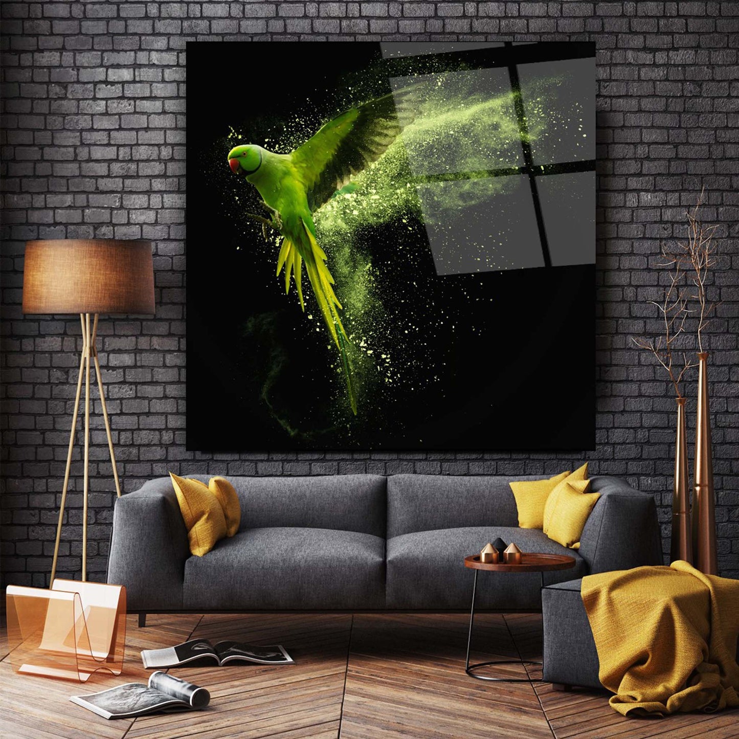 Parrot Glass Wall Art