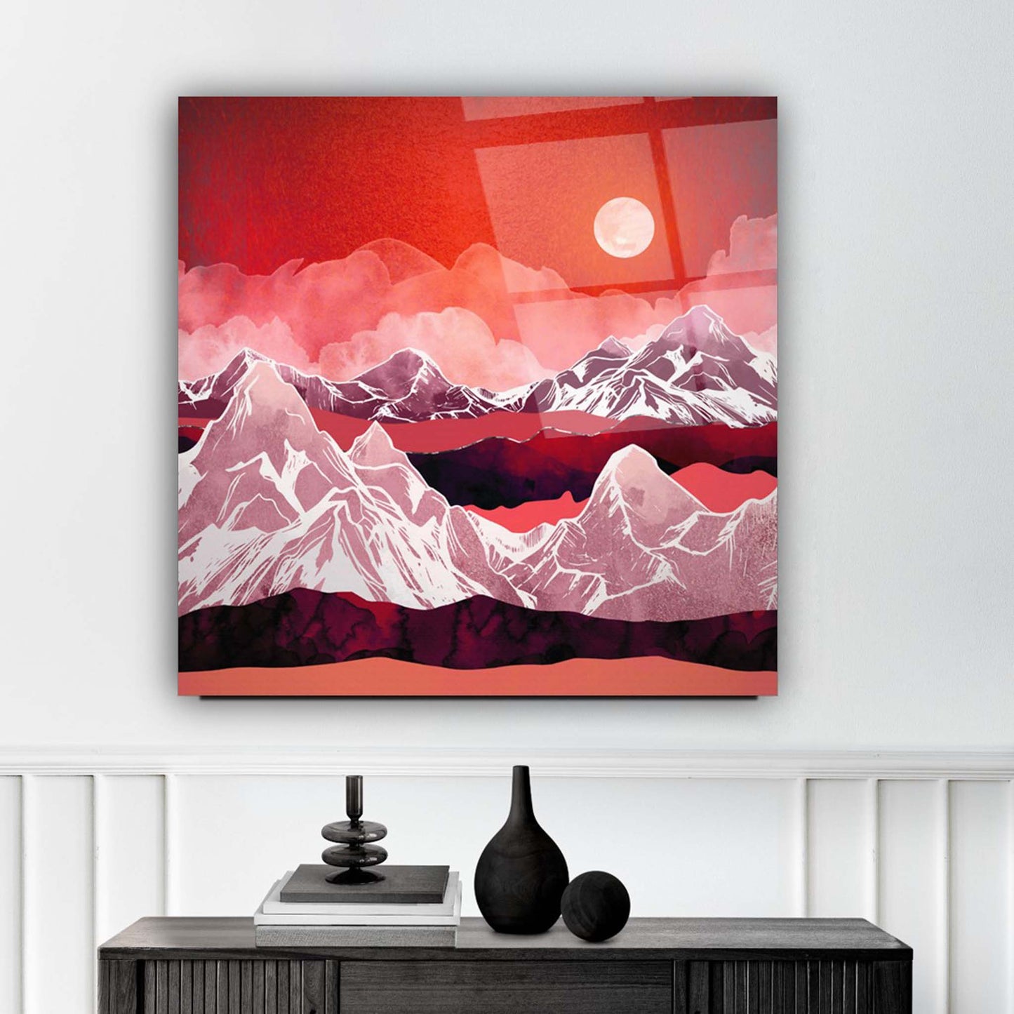 Mountain Landscape Glass Wall Art 2