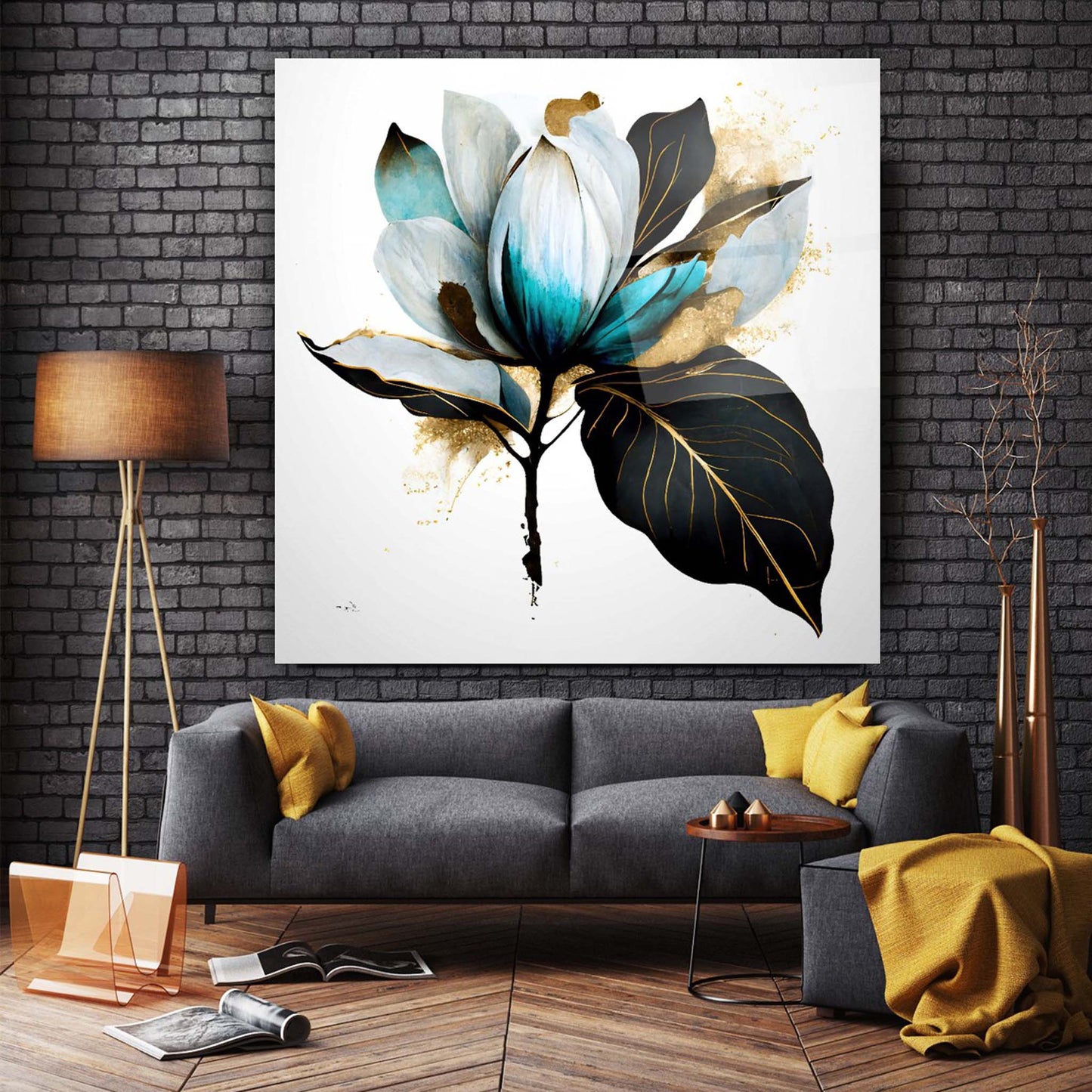 Flower Glass Wall Art 14