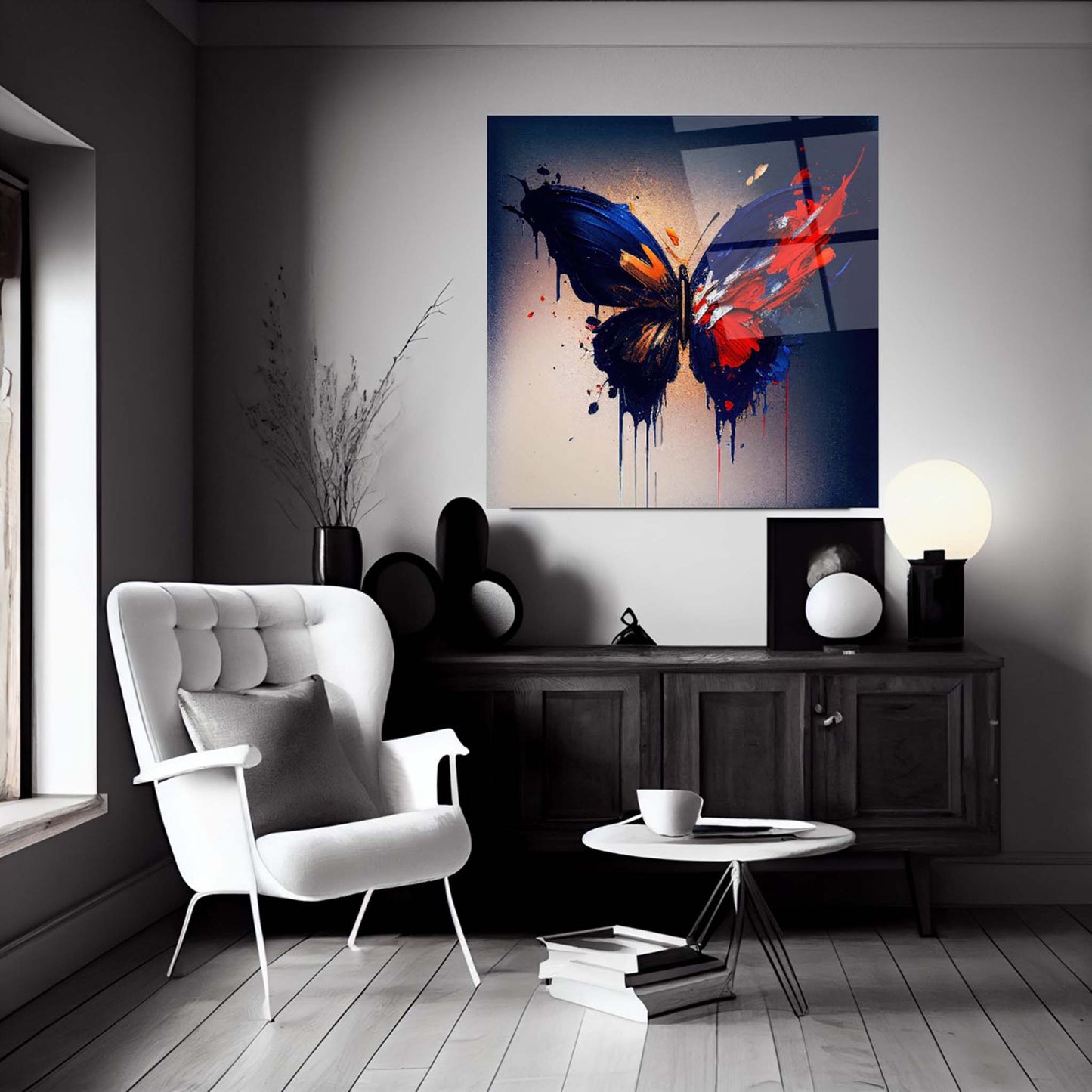 Butterfly Glass Wall Art Table 2