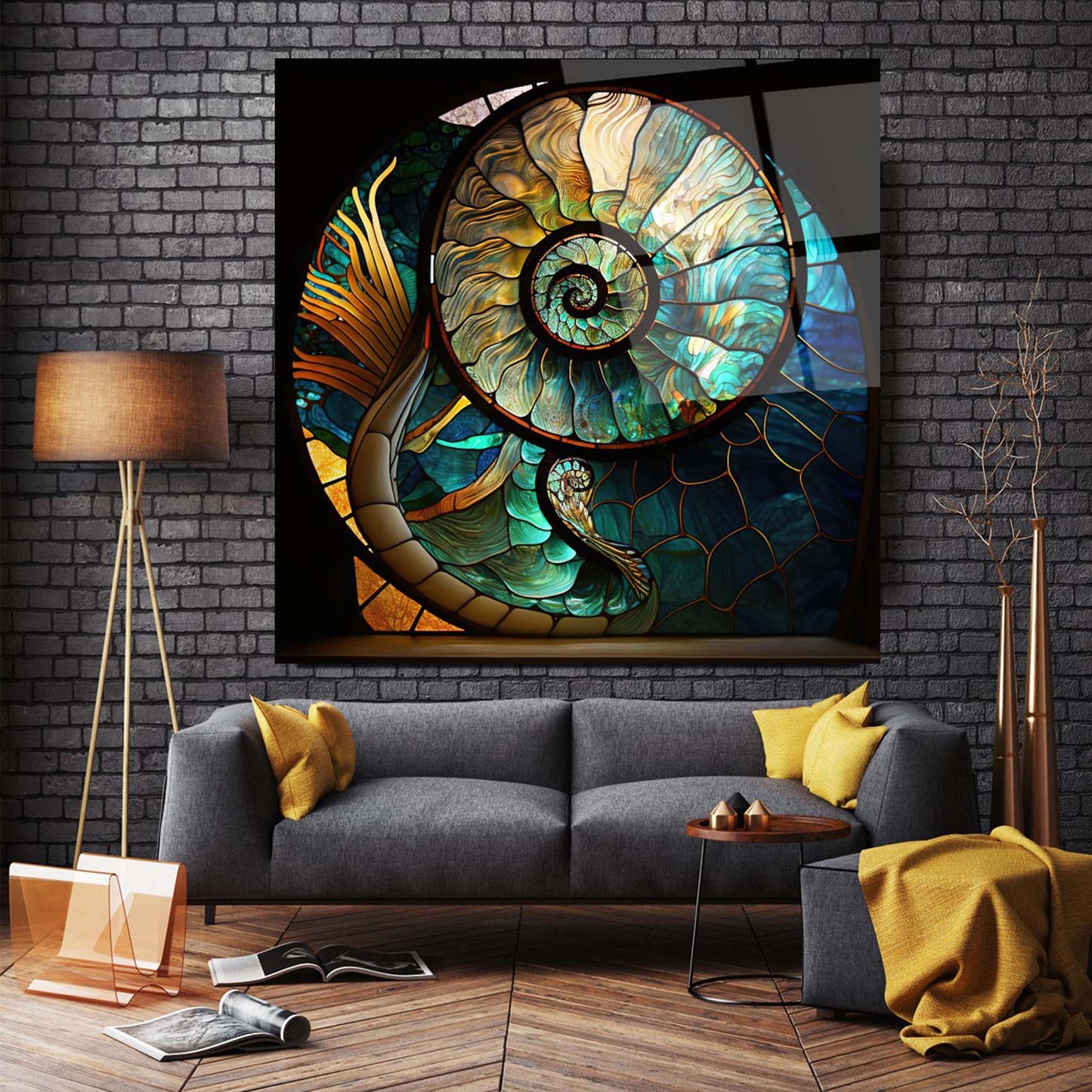 Abstract Stained Glass Wall Art