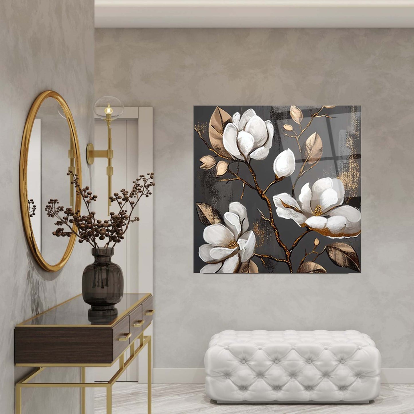 Flower Glass Wall Art 7