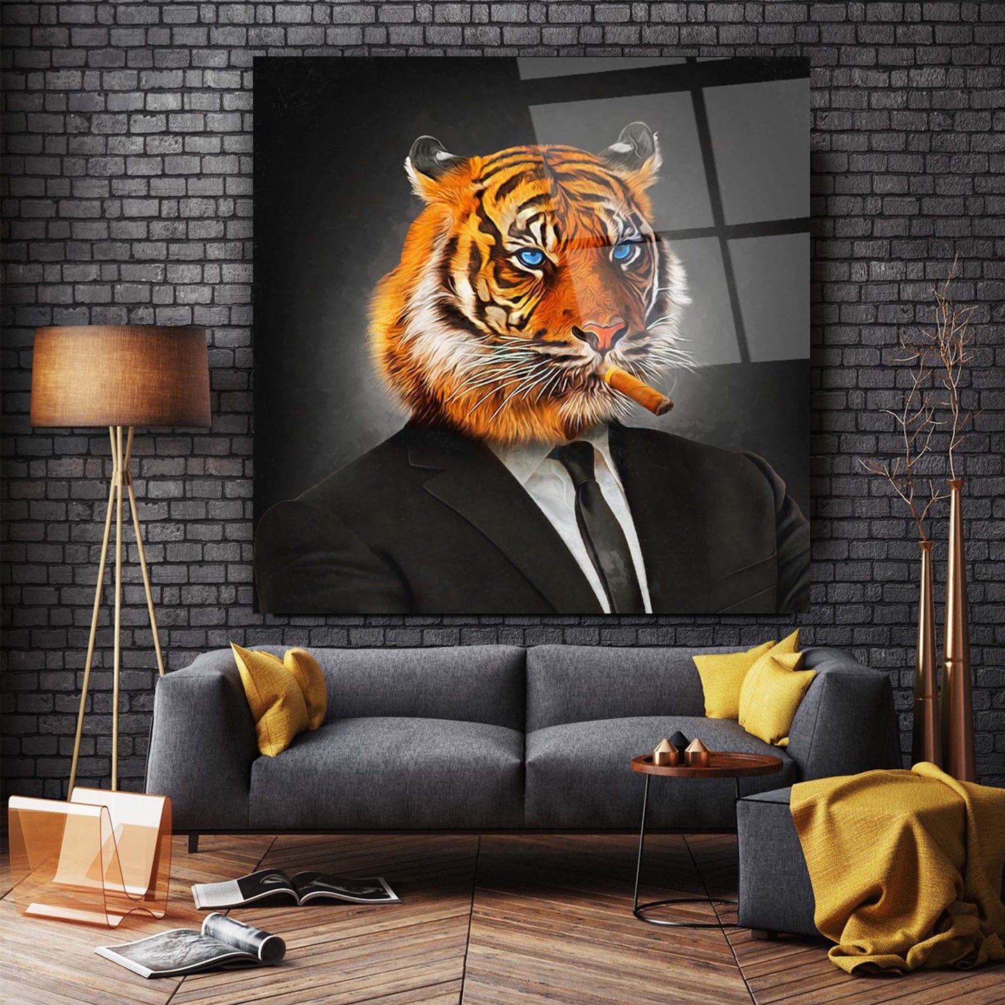 Tiger Glass Wall Art 6