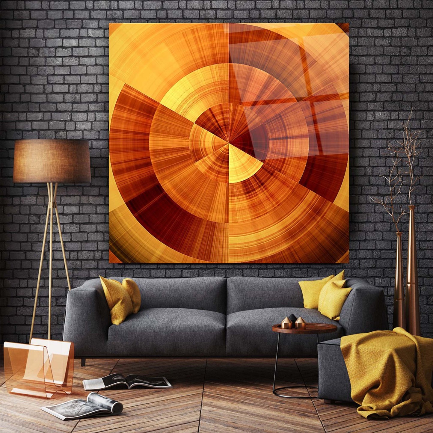 Abstract Glass Wall Art 16