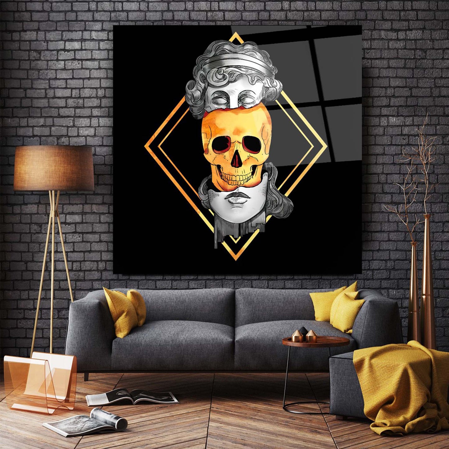 Skull Glass Wall Art