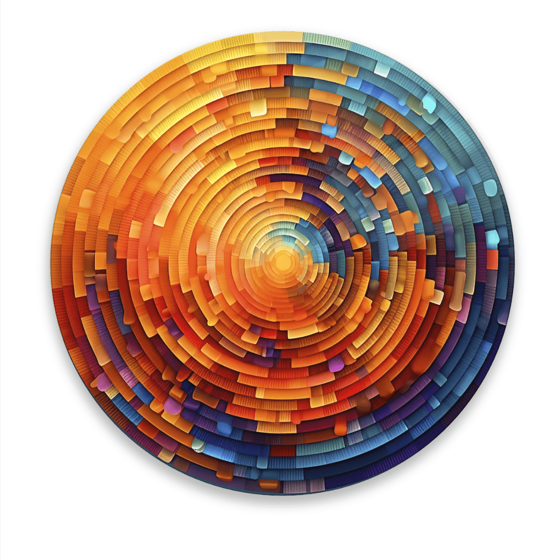 Colourful Infinity Glass Wall Art