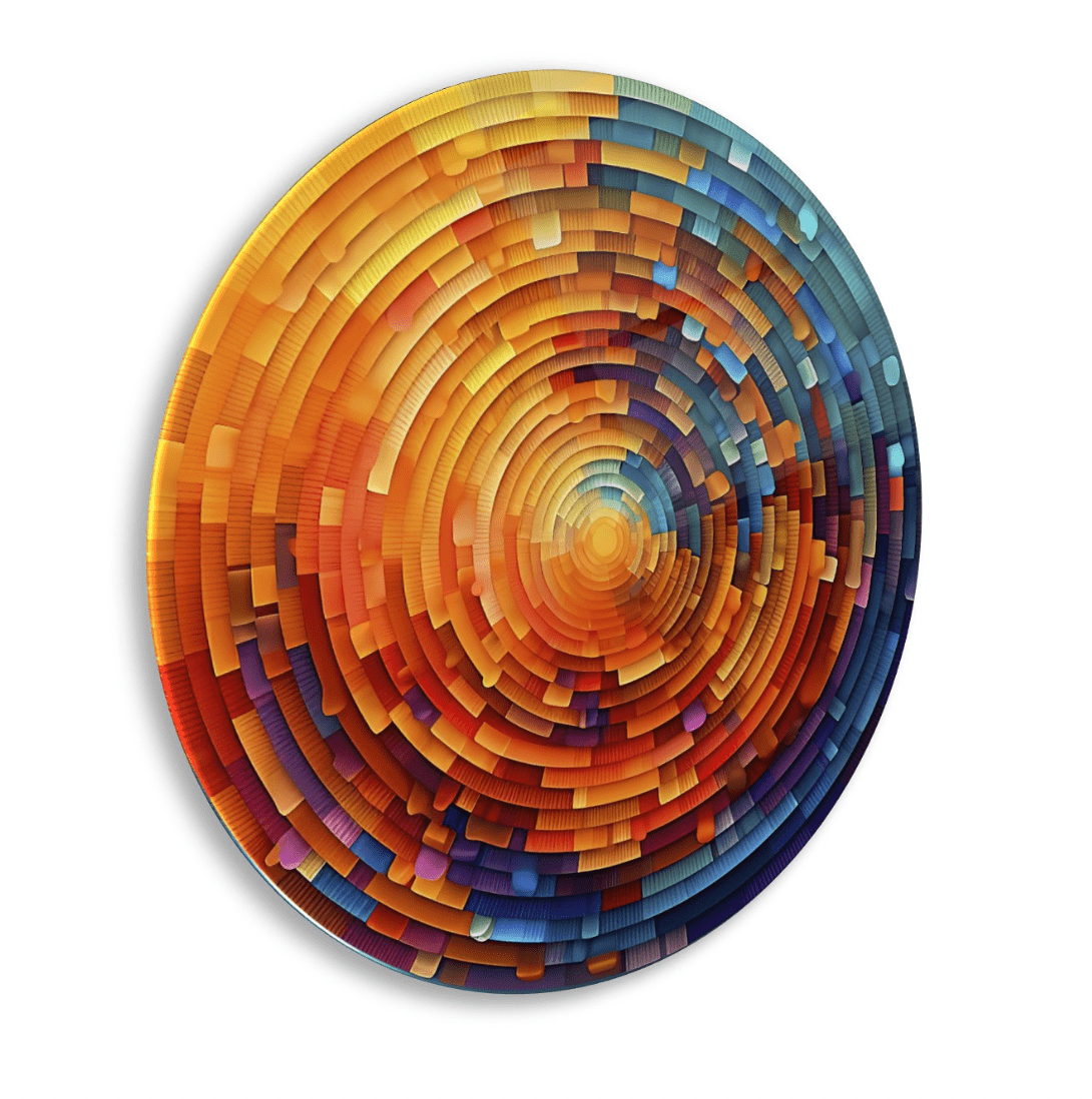 Colourful Infinity Glass Wall Art