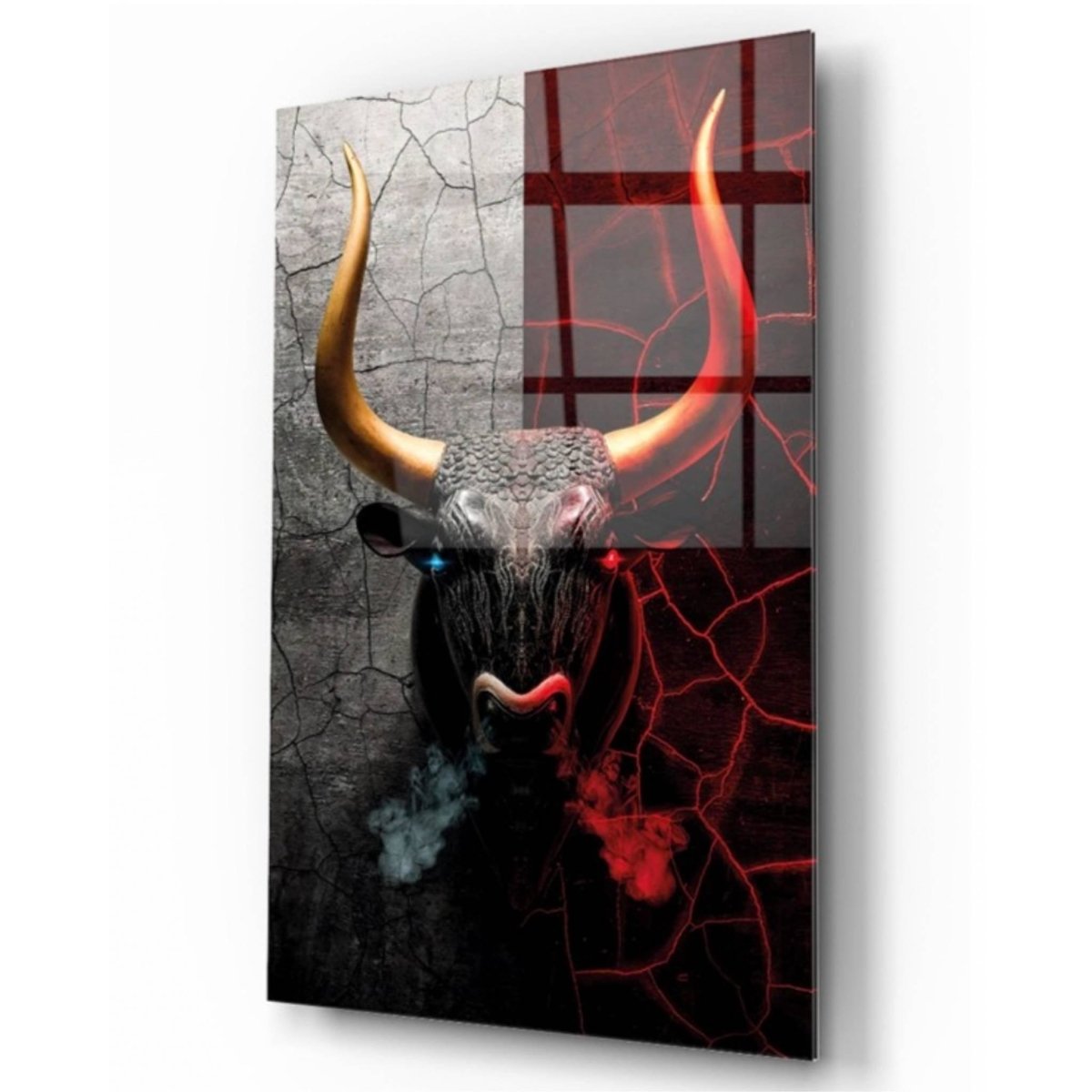 Bull Glass Painting - Artchi