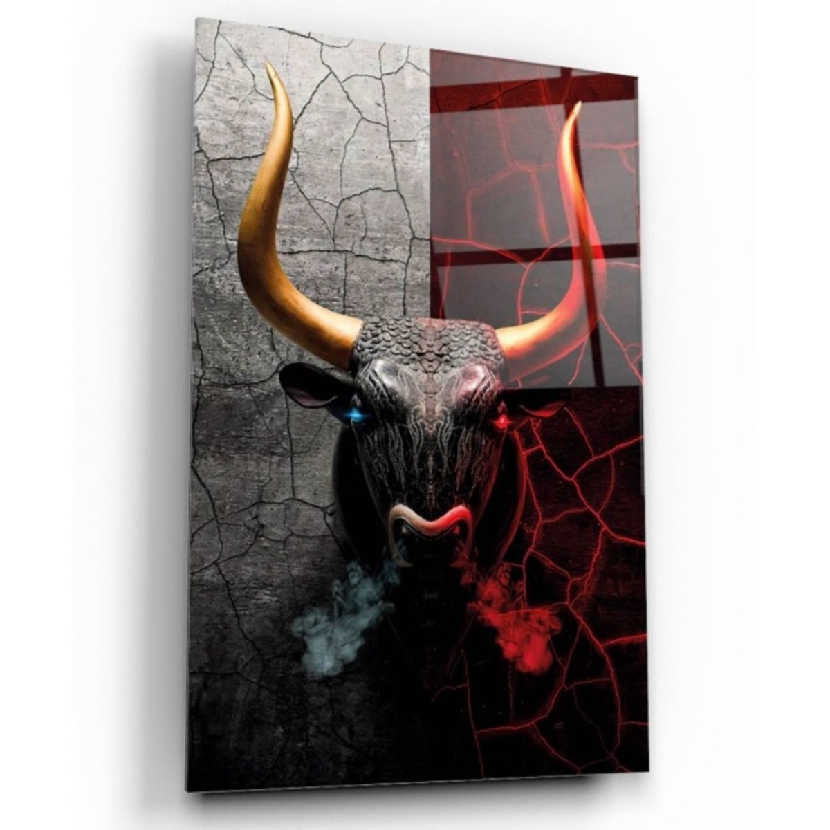 Bull Glass Painting - Artchi