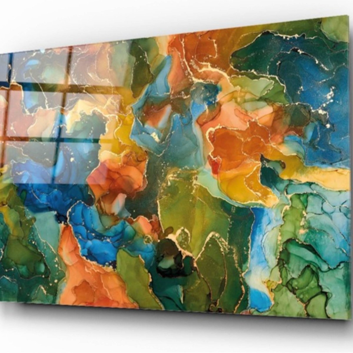 Coloured Marble Glass Painting - Artchi