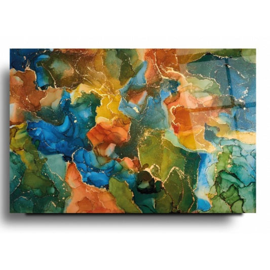 Coloured Marble Glass Painting - Artchi