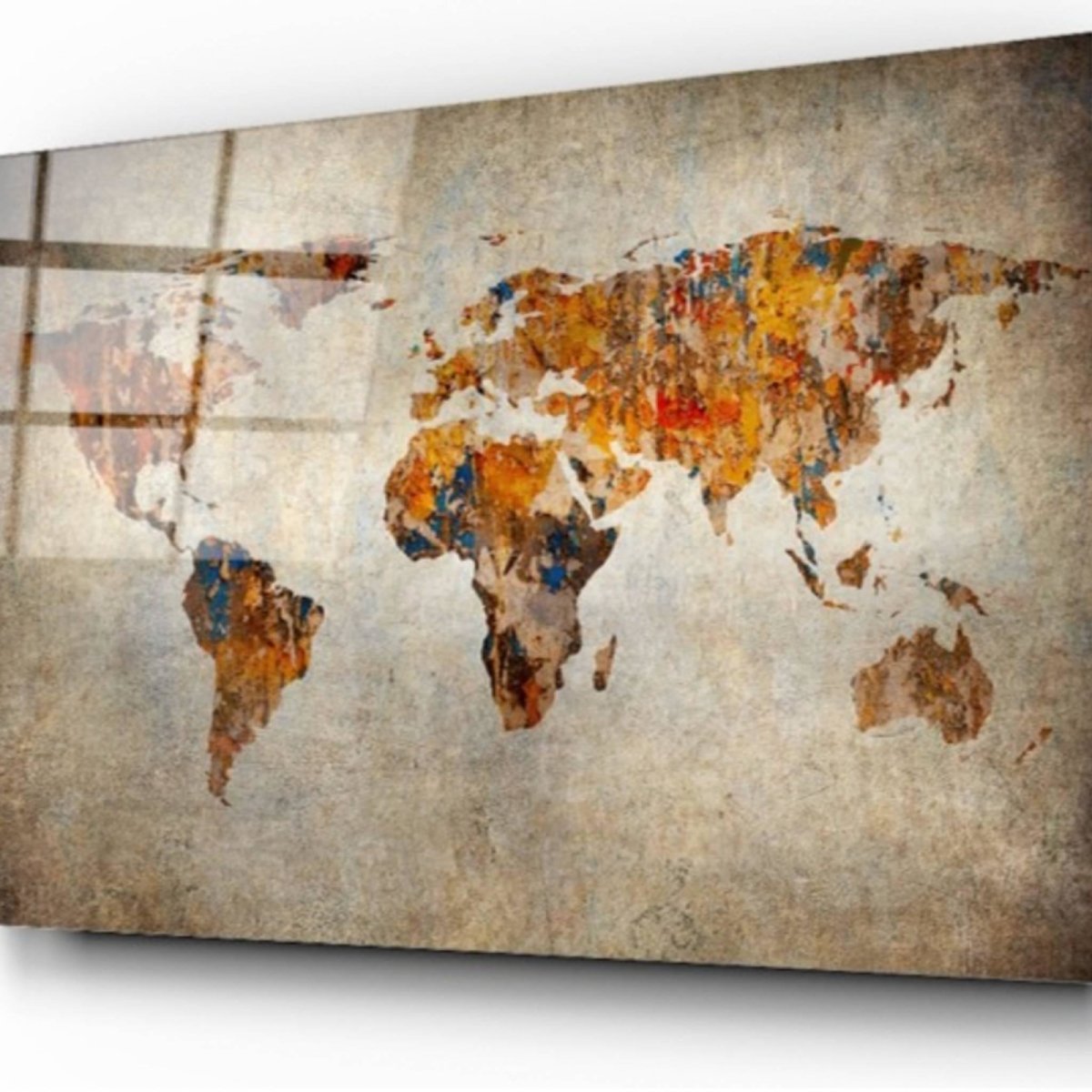 World Map Glass Painting - Artchi