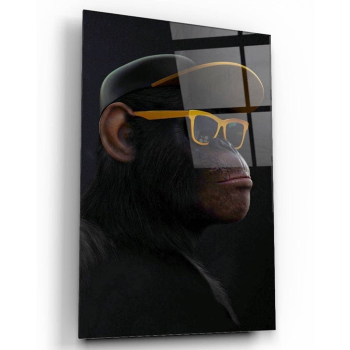 Yellow Monkey Glass Painting - Artchi