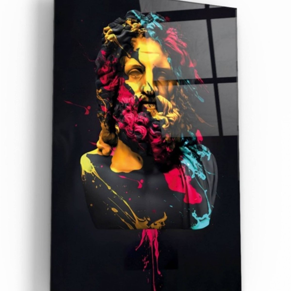 Zeus Glass Painting - Artchi